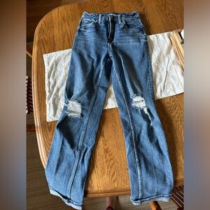 Silver Jeans Blue Skinny Jeans with Distressed Details